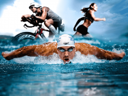 Le tre discipline caratterizzanti il triathlon: nuoto, ciclismo e corsa